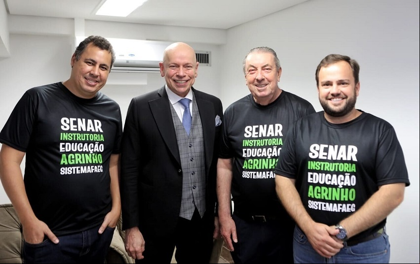 Armando Rollemberg (vice-presidente istrativo da Faeg) / palestrante Leandro Karnal/ presidente do Sistema Faeg/Senar, José Mário Schreiner/ superintendente do Senar Goiás, Dirceu Borges