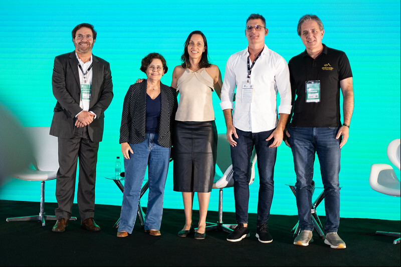 Antônio Tafuri (ABDI), Hulda Giersbrecht (Sebrae), Marina Zimmermann (ICNA), André Maltz (Agtrace) e Jean Faleiros (Alta Mogiana)