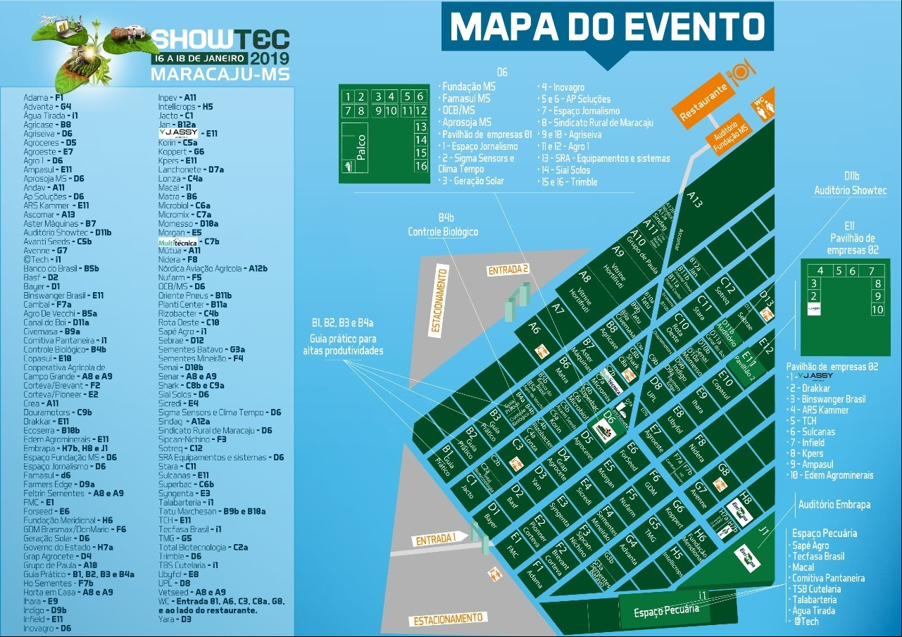 Mapa do evenro Mapa do evenro
